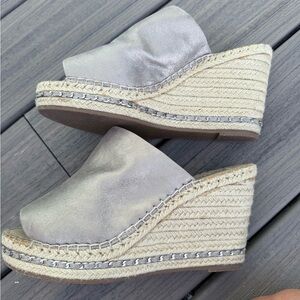 Karl Lagerfeld wedge espadrille